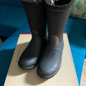 Hunter Insulated Roll Top Vegan Shearling Boots